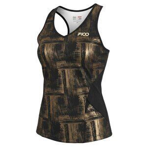 FILA F100 Black & Gold Athletic Tank Top - Size L